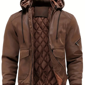 Avencea | Men's Winter Jacket with Hood – Durable and Warm for Cold Days