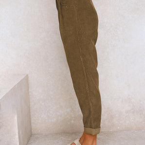 Avencea - Women's Corduroy Trousers: Elegance and Comfort Combined!