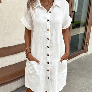 Avencea | Women's Elegant Shirt Dress - The Epitome of Summer Sophistication and Style!