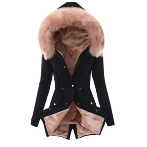 Avencea | Coat with Faux Fur Lining for Women