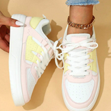 Weiß und Pink Sneakers für Damen