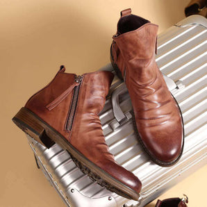 Avencea - Stylish Men's Boots with Zipper and Durable Rubber Sole