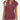 Burgundy geometric keyhole cap sleeve women's summer blouse being worn, highlighting the cutout neckline and cap sleeves.