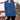 Blue 2XL wrap sweater for women featuring a stylish design with long sleeves, a collar, and a comfortable fit, suitable for elegant fall and winter fashion.