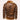 Brown distressed vintage leather jacket for men with shearling collar, showcasing long sleeves and a stylish blazer design, ideal for winter wear.