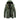 Olive green waterproof insulated men's tactical winter parka in light green, size 5XL, featuring a hood, button closure, multiple pockets, and fur lining around the collar for added warmth.