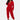 
A woman wearing a red, fluffy jumpsuit in an XL size, featuring long sleeves and a cozy plush texture. The jumpsuit has a casual yet fashionable design, with a comfortable waist and a stylish collar, suitable for winter wear.