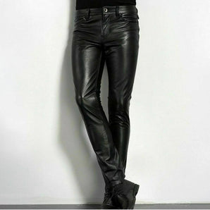 Avencea - Hose - Black - Luxurious Faux Leather Material - Ideal for Men in Business