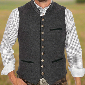 Avencea - Unique Traditional Waistcoat for Men with Elegant Green Accents