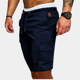 khaki chino heren shorts met zakken