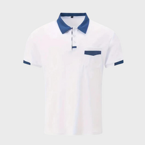 Avencea - Casual Cotton Polo Shirt with Pocket for Men