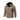 Achterkant khaki fleece outdoor jacket voor heren