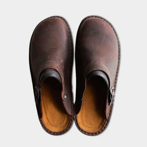 Avencea - Men's Timeless Classic Leather Slippers