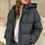 Neo Noir Jakke - Fox Puffer - Black