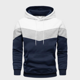 Blauw met rode hoodie met capuchon voor heren