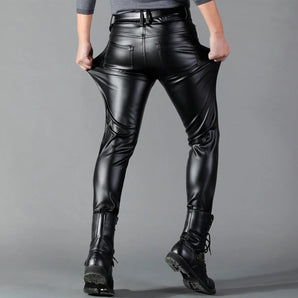 Avencea - Stretch Pants for Men Made of High-Quality Faux Leather