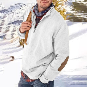 Avencea - Casual sweater for men with Premium Spandex, Enhanced Thickness, Stand-up collar, Half zipper, Slim fit, and long sleeves in six striking colors for autumn and winter wear.