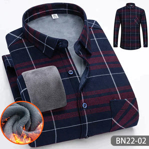 Avencea - Casual, Thick, Warm Men's Shirt for Autumn and Winter