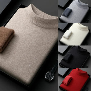 Avencea - Winter Turtleneck Sweater for Men - Elegant Plush Sweater with High Collar for the Cold Season