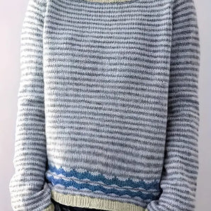 Avencea - Striped Sweater for Women - Modern, Cozy, and Elegant