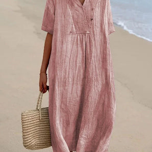 Avencea - Long Dress - Casual - Linen - Ideal for Summer for Women