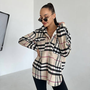 Avencea | Women's Checked Jacket for Autumn